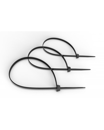 Стяжка нейлоновая неоткрывающаяся, безгалогенная (halogen free), 300x3.6мм, черная (100 шт) Cabeus CTBL-300 в Тюмени Аксессуары для кабель-канала Pintop.ru