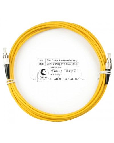 Шнур оптический simplex FC-FC 9/125 sm 7м LSZH Cabeus FOP(s)-9-FC-FC-7m в Тюмени Патч-корды оптические Pintop.ru