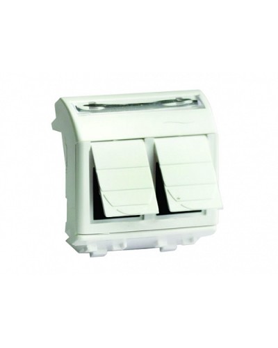 Комп.роз. RJ45 кат.6 (2 разъема 8P8C, Hyperline) Brava, белая, 2М DKC (76452B) в Тюмени Розетки компьютерные и телефонные Pintop.ru