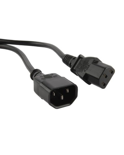 Кабель питания с заземлением Hyperline PWC-IEC13-IEC14-1.8-BK в Тюмени Патч-корды и пигтейлы Pintop.ru