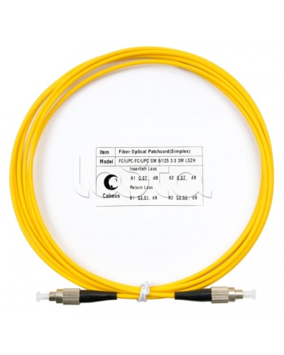 Шнур оптический simplex FC-FC 9/125 SM 3 м LSZH Cabeus FOP(s)-9-FC-FC-3M в Тюмени Патч-корды оптические Pintop.ru