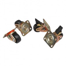 Комплект роликов, 2 шт с тормозом, 2 обычных, нагрузка 150 кг на ролик Datarex DR-460000