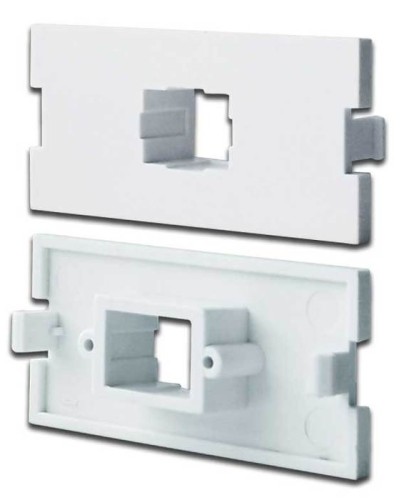 Вставка модульная под SC симплексный адаптер в розетку LAN-MB, белая LANMASTER LAN-MBP-1SC-WH в Тюмени Коннекторы Pintop.ru