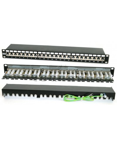 Патч-панель Hyperline PP2-19-24-8P8C-C6A-SH-110D в Тюмени Патч панель Pintop.ru