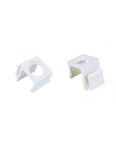 Вставка формата Keystone Jack для коаксиальных разъемов, ROHS, белая Hyperline (KJ1-COAX-WH) в Тюмени Кроссы оптические Pintop.ru