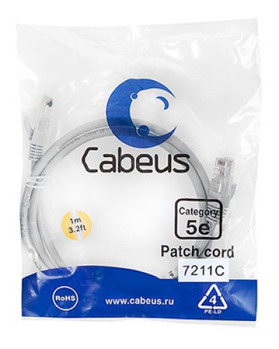 Патч-корд Cabeus PC-FTP-RJ45-CAT.6-2M-LSZH в Тюмени Патчкорды (медные) Pintop.ru
