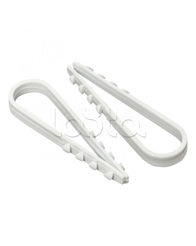 Дюбель-хомут для круглого кабеля (11-18мм) белый (100шт.) EKF PROxima (plc-ncc-11x18w) в Тюмени Крепеж: Дюбели, шурупы, саморезы Pintop.ru