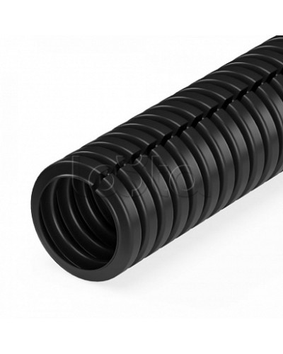 Труба гофрированная ПП безгалогенная (HF) разрезная черная dвн 5,0 мм, dнар 7,2 мм (100м/уп) Промрукав (PR02.0293) в Тюмени Труба гофрированная Pintop.ru