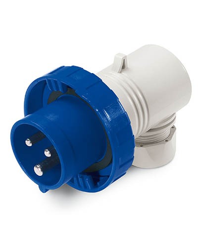 Вилка кабельная угловая IP67 16А 2P+E 230В DKC DIS2261633 в Тюмени Аксессуары для стоек и шкафов Pintop.ru