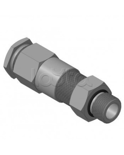 Кабельный ввод для бронированного кабеля с двойным уплотнением резьбой G1/2, внешним диаметром кабеля D=14-18 мм и проходным диаметром кабеля d=8-12 мм Спектрон КВБ-18/12-2У-М-G1/2 в Тюмени Аксессуары для кабель-канала Pintop.ru