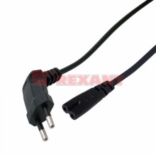 Шнур сетевой (угловая вилка) 2x0.75мм² 1.5М (10шт/уп) REXANT 11-1104