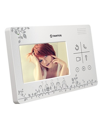 Монитор цветного видеодомофона с кнопочным управлением Tantos LILU LE Совы в Тюмени Вызывные видеопанели малоабонентные Pintop.ru