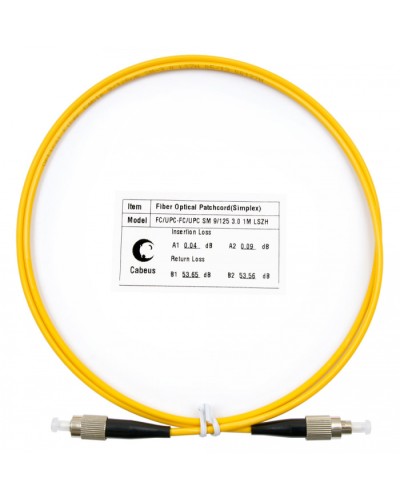 Шнур оптический simplex FC-FC 9/125 SM 1,5 м LSZH Cabeus FOP(s)-9-FC-FC-1,5M в Тюмени Патч-корды оптические Pintop.ru