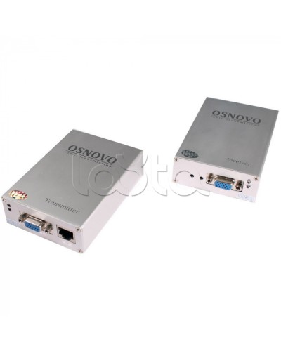 Комплект для передачи VGA и аудиосигнала по витой паре, до 50 м OSNOVO TA-V/1+RA-V/1 в Тюмени Видеоусилители, Модуляторы, Делители Pintop.ru