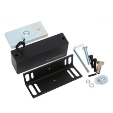 Электромагнитный влагозащищенный замок AccordTec ML-300П с уголком, цвет черный