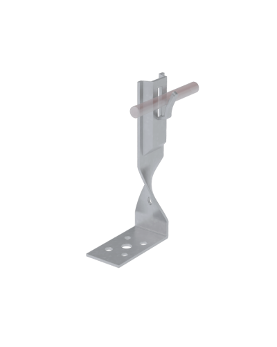 Угловой держатель зажимной скрученный для прутка Ø 5-8 мм H70 мм КМ-Профиль (UDZS-H70-D5-8) в Тюмени Монтажные материалы Pintop.ru