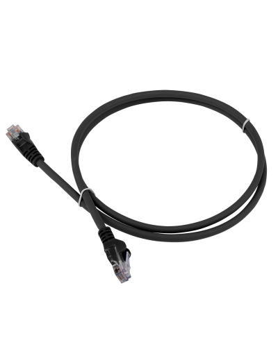 Патч-корд LANMASTER LSZH UTP кат.5e, 0.3 м, черный LANMASTER LAN-PC45/U5E-0.3-BK в Тюмени Патчкорды (медные) Pintop.ru