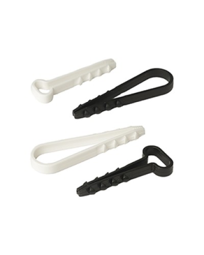 Дюбель-хомут для плоского кабеля 6-12 мм черный (10шт) Промрукав (PR08.6962) в Тюмени Крепеж: Дюбели, шурупы, саморезы Pintop.ru