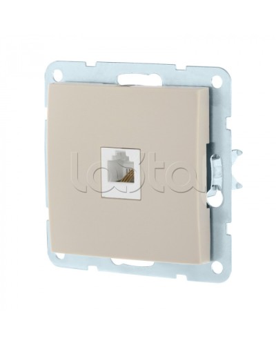 Розетка компьютерная RJ-45 кат. 5е с накладкой (бежевый) LK60 Экопласт (866101-1) в Тюмени Розетки компьютерные и телефонные Pintop.ru