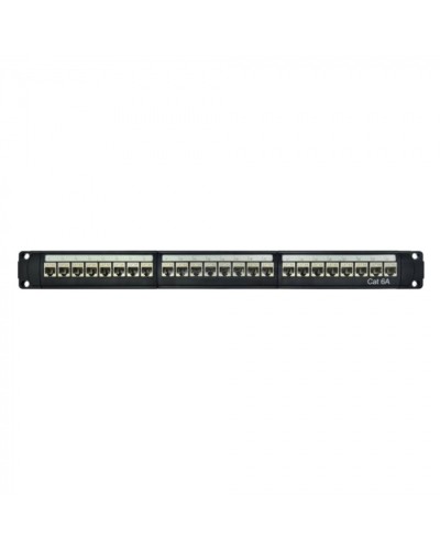 Патч-панель модульная 19, 1U, CAT6A, 24 порта RJ45, экранированная DKC RN6APPF24 в Тюмени Патч панель Pintop.ru