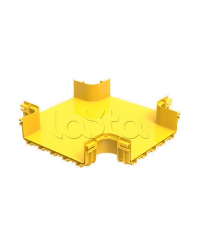 Ответвитель крестообразный пластиковый оптического лотка Hyperline FBTR-360-CRS в Тюмени Аксессуары для лотков Pintop.ru