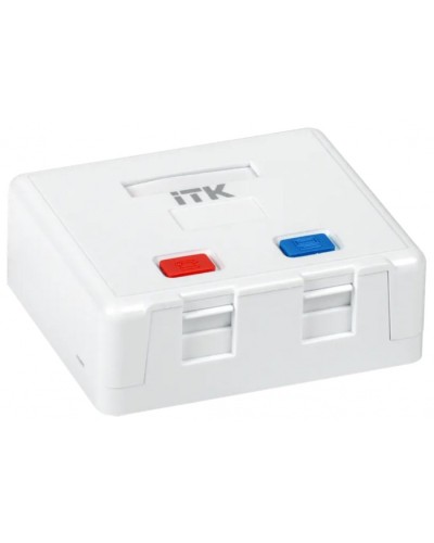 Корпус настенной розетки для 2 мод. Keystone Jack ITK (CS2-022) в Тюмени Коннекторы Pintop.ru