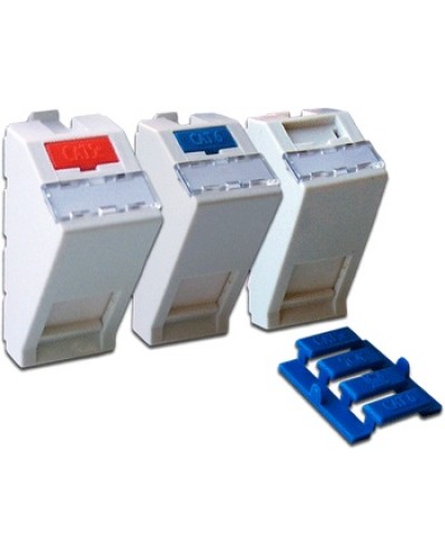 Вставка 22.5х45 на 1 кейстоун, угловая, со шторкой, маркировкой, иконками, белая LANMASTER LAN-SIP-22A-WH в Тюмени Коммутационные изделия Pintop.ru