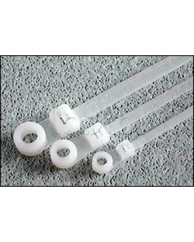 Хомут-стяжка нейлоновый 200x4,8 с отверстием под винт Hyperline GTM-200STC (100 шт/уп.) в Тюмени Стяжки-хомуты Pintop.ru