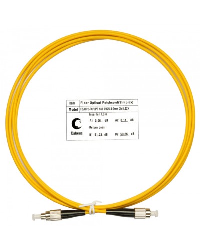 Шнур оптический simplex FC-FC 9/125 SM 2 м LSZH Cabeus FOP(s)-9-FC-FC-2M в Тюмени Патч-корды оптические Pintop.ru