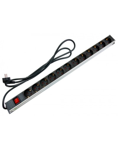 Блок на 12 розеток EU для 19 шкафов Cabeus PDU-12P-2EU в Тюмени Блоки розеток Pintop.ru