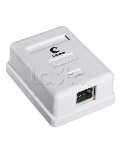 Розетка компьютерная RJ-45(8P8C), категория 5e, экранированная, одинарная, внешняя, Dual IDC(110&Krone type) Cabeus WS-8P8C-Cat.5e-SH-1 в Тюмени Розетки компьютерные и телефонные Pintop.ru