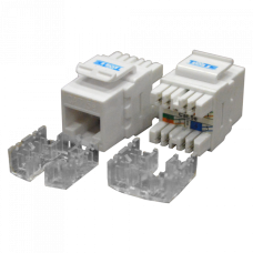 Модуль Keystone RJ45, Cat.5E, UTP, 180 градусов, белый TWT (TWT-OK45UTP180/5E-WH)