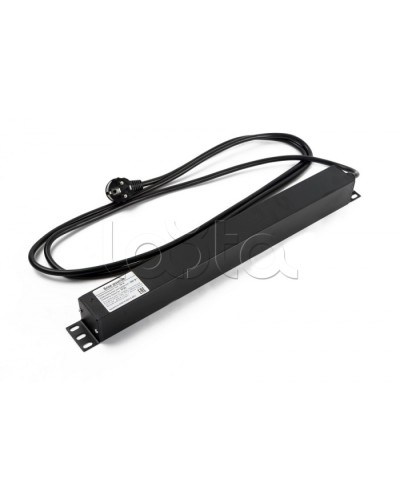 Блок розеток горизонтальный черн Hyperline (SHE19-6SH-2IEC-2.5EU) в Тюмени Блоки розеток Pintop.ru