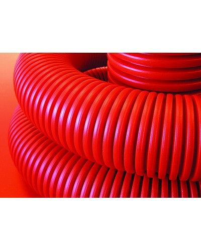 Труба гофрированная двустенная ПНД 90 мм для кабельной канализации с зондом DKC 121990 (50 м) в Тюмени Труба гофрированная Pintop.ru