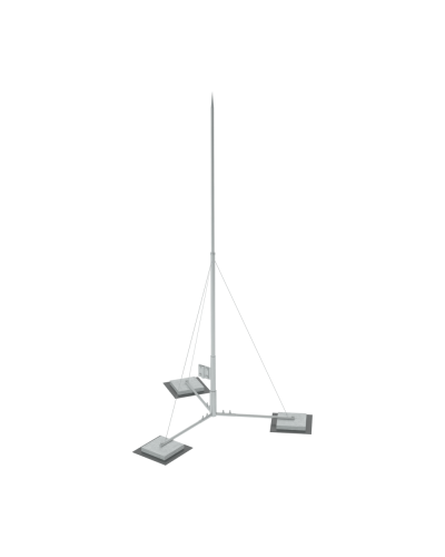 Вольностоящая молниеприемная мачта составная H2,5 м HD КМ-Профиль (VMR-H2.5 HD) в Тюмени Монтажные материалы Pintop.ru