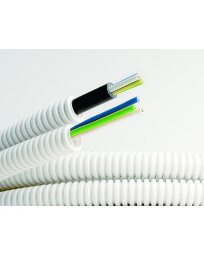 Электротруба ПВХ гибкая гофр. д.16мм, цвет серый, с кабелем ВВГнг(А)-LS 3х1,5мм² РЭК ГОСТ+, 50м DKC 9L91650 в Тюмени Труба гофрированная Pintop.ru