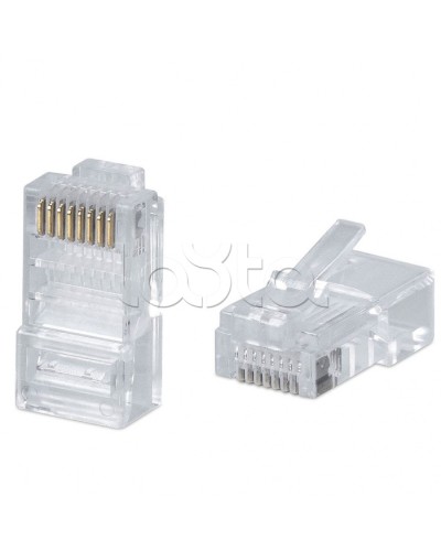 Коннектор RJ-45 под витую пару, категория 5e, универсальный (для одножильного и многожильного кабеля) Cabeus 8P8C в Тюмени Коннекторы и разъемы Pintop.ru