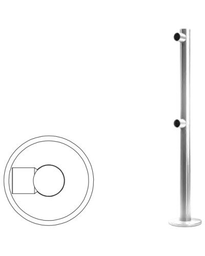 Стойка ограждения односторонняя (антик серебро) Oxgard в Тюмени Ограждения Pintop.ru