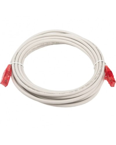 Патч-корд RJ45-RJ45, 4 пары, UTP, кат.5е, LSZH (5м) Hyperline PC-LPM-UTP-RJ45-RJ45-C5e-5M-LSZH-GY в Тюмени Патчкорды (медные) Pintop.ru