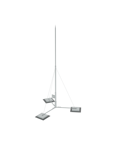 Вольностоящая молниеприемная мачта составная H5,1 м неразборное основание HD КМ-Профиль (TVMR-H5.1 HD) в Тюмени Монтажные материалы Pintop.ru