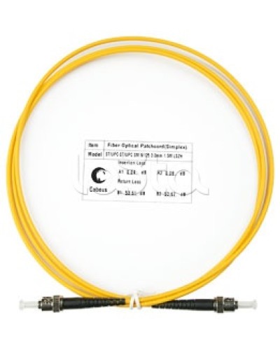 Патч-корд волоконно-оптический SM 9/125 simplex ST-ST LSZH (1,5 м) Cabeus FOP(s)-9-ST-ST-1,5m в Тюмени Патч-корды оптические Pintop.ru