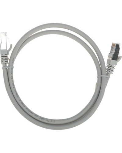 Патч-корд S/FTP, CAT 6A (10G), RJ45-RJ45, 28AWG, LSZH, серый, 1м REXANT 02-0390-1 в Тюмени Патчкорды (медные) Pintop.ru