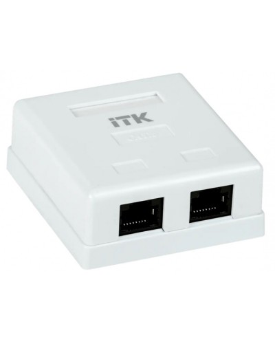 ITK Настенная информационная розетка RJ-45, кат.6, 2-порта (CS2-1C6U-22) в Тюмени Коннекторы Pintop.ru