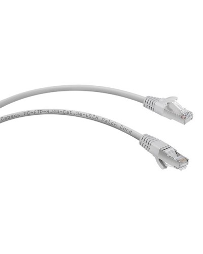 Патч-корд FTP, категория 5e, 0.5 м, LSZH, экранированный, серый Cabeus PC-FTP-RJ45-Cat.5e-0.5m-LSZH в Тюмени Патчкорды (медные) Pintop.ru