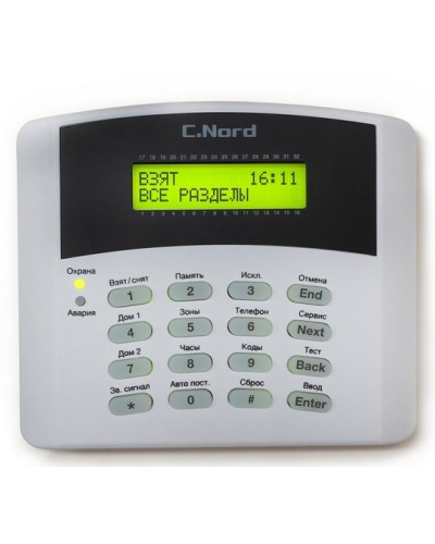 Клавиатура C.Nord K16-LCD в Тюмени Приемно-контрольные приборы Pintop.ru