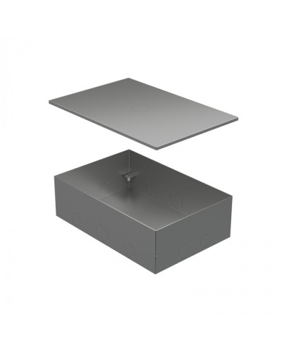 BOX/6-8 Металлическая коробка с крышкой для заливки в пол 249,6х167,6х75мм Экопласт (70161) в Тюмени Распределительные коробки Pintop.ru