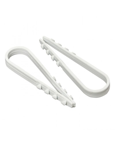 Дюбель-хомут для круглого кабеля (5-10мм) белый (100шт.) EKF PROxima (plc-ncc-5x10w) в Тюмени Аксессуары для кабель-канала Pintop.ru