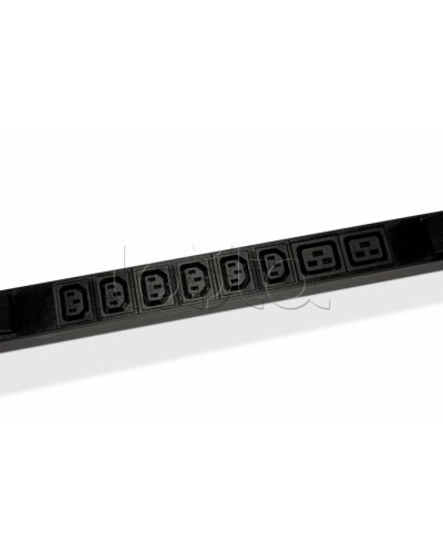 Блок розеток горизонтальный черн Hyperline (SHE19-6IEC-2BIEC-CB) в Тюмени Блоки розеток Pintop.ru