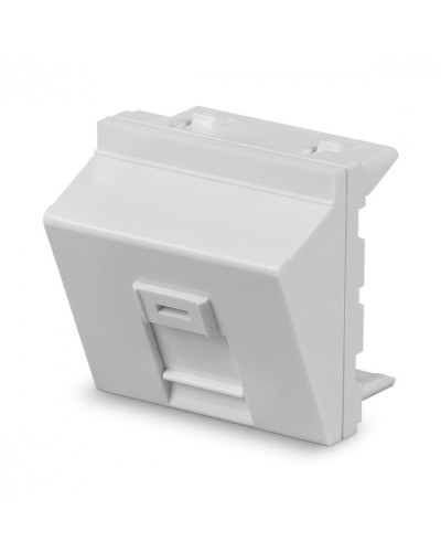 Вставка 45x45 (Mosaic) для 1 модуля формата Keystone Jack, угловая Cabeus (FP-A-45-1M) в Тюмени Модули Keystone Pintop.ru