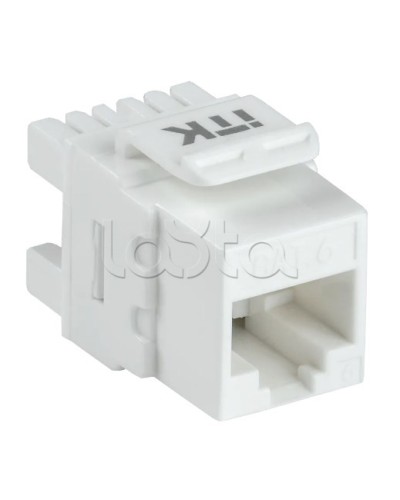 Модуль Keystone Jack кат. 6 UTP 110 IDC 180 град. ITK CS1-1C06U-12 в Тюмени Модули Keystone Pintop.ru